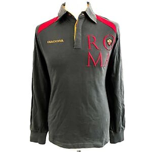 AS ROMA 2004/05 Diadora Rugby Shirt (M) Football Soccer Vintage 2000s