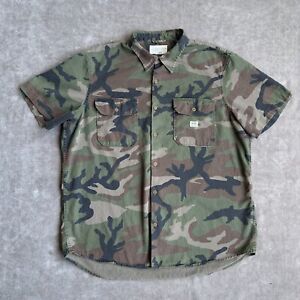 Denim & Supply Ralph Lauren Camo Shirt Camouflage Button Up Short Sleeve Men XXL