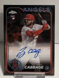 2024 Topps Chrome Trey Cabbage Rookie RC Auto Autograph #RA-TC Angels - Imagen 1 de 2