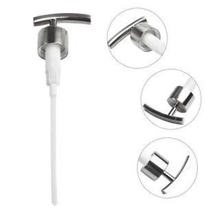 Bright Chrome Stainless Steel Hand Liquid Soap Pump Head for Bathroom Use - Picture 1 of 29