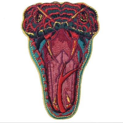 Clothing Embroidered Iron Sew On Patches transfers Appliques Badges Snake 626R - Image 1 of 4