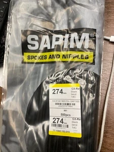 Sapim CX-Ray J Bend Black bicycle spokes 274mm - Picture 1 of 1