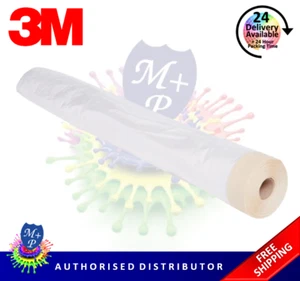 3M Poly Film Sheet Pull Down Pre 25m Roll 900mm x 25 metre 05969 MASKING TAPE - Picture 1 of 10
