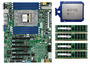 AMD epyc 7551p CPU 32 cores+Supermicro H11SSL-i motherboard+4x 32gb 2133p RAM - Picture 1 of 1
