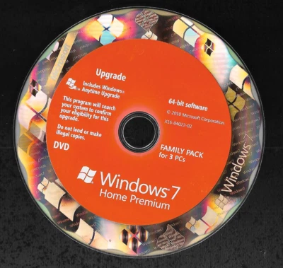 Microsoft Windows 7 Home Premium Upgrade  64 Bit DVDs - Image 1 of 2