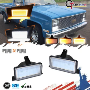 Marker Signal Blinker Corner Parking Light Pair for Chevy GMC Pickup Truck Smoke - Picture 1 of 11