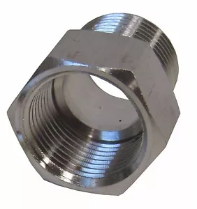 NEW 304 STAINLESS STEEL ADAPTER 1/8" NPT MALE X 1/8" BSPP FEMALE - Picture 1 of 4
