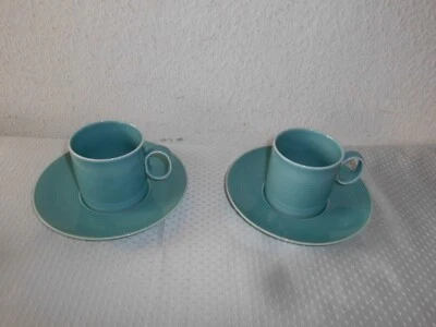 2er Set Tassen Teller Unterteller Türkis Thomas Rosenthal Group Trend Porzellan - Bild 1 von 4