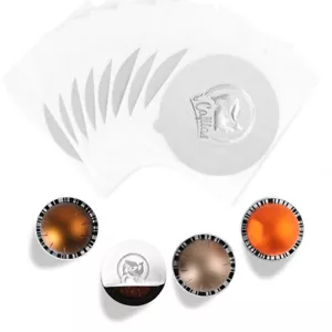 100pz Guarnizioni Foglio Alluminio Coperchio Adesivo per Cialde Capsule Nespresso Vertuoline 59mm - Foto 1 di 9
