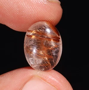 NATÜRLICHER GOLDENER RUTIL QUARZ CABOCHON ZUR SCHMUCKHERSTELLUNG RUTIL SILBER ANHÄNGER - Bild 1 von 2