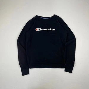 Sudadera negra para mujer CHAMPION Spellout, talla mediana - Imagen 1 de 8