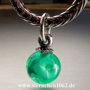 Original Trollbeads * Grüne Blumenquaste * 03