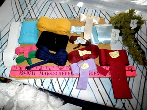 Large Mixed Group of Vintage trims - Grosgrain, Fringe, Bias, Satiny trim - Picture 1 of 5