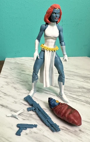 MARVEL LEGENDS RETRO VHS MYSTIQUE FIGURE 6" Loose 90s X-Men Animated Cover