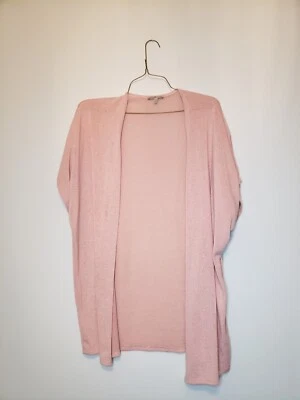 Cárdigan para mujer Charlotte Russe talla S ligero rosa frente abierto manga corta Foto 1 de 4