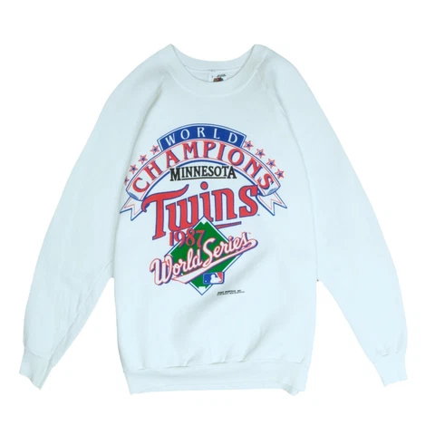 Vintage Minnesota Twins World Series Champs Sweatshirt Size Large 1987 80s MLB Cover