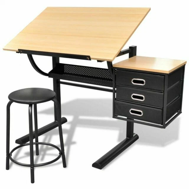 vidaXL Desk with Stool - 20088