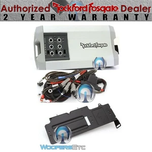 pkg ROCKFORD FOSGATE TM400X4AD + RFX3-K8 4 CH AMPLIFIER WIRING PLATE CAN AM X3 - Picture 1 of 8