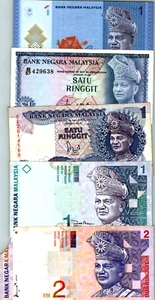Malaysia Ringgit Banknote Set (5 Notes) - Picture 1 of 3