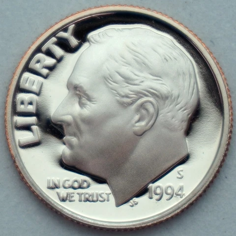 1994-S Proof Roosevelt Dime Cover