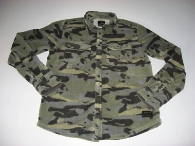 Camisa polar grande de manga larga a presión de camuflaje Quicksilver para hombre Foto 1 de 4