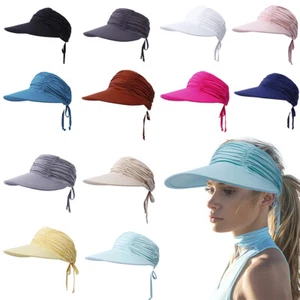 Fashion Women Sun Protective Visor Hat UV Shielding Adjustable Beach Hat Gift - Picture 1 of 24
