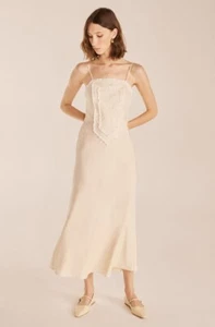 NWT $425 Rebecca Taylor Lace Patchwork Silk Slip Long Dress 6 - Picture 1 of 8