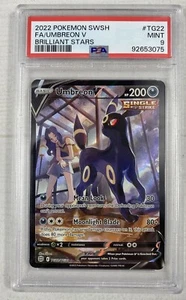 Pokemon Umbreon V TG22/TG30 Brilliant Stars Entrenador Galería Arte Completo COMO NUEVO PSA 9 - Imagen 1 de 2