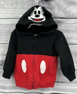 DISNEY PARKS MICKEY MOUSE ZIP FRONT HOODIE Little Boy / Girl  Size 4 - Picture 1 of 6