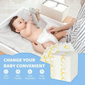 100 Disposable Baby Nursing Pads - 13x18", Quick Absorb, Waterproof /Breathable! - Picture 1 of 4
