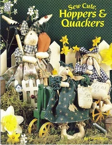 1997 Pattern Booklet Sew Cute Hoppers & Quackers Connie Fuchs Rabbit Dolls #28 - Picture 1 of 2