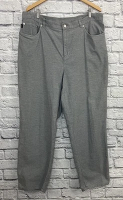 LAUREN JEANS CO RALPH LAUREN WOMEN’S GRAY FLANNEL PANTS SIZE 20W - Image 1 of 3
