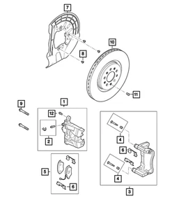 Genuine Mopar Front Disc Brake Pad Kit 68625361AA - Picture 1 of 1