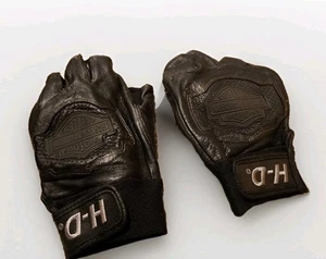 Guantes de montar Harley Davidson para motocicleta sin dedos para hombre L cuero negro paseo - Imagen 1 de 3