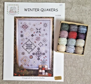 Rosewood Manor WINTER QUAKERS Counted Cross Stitch Chart & Valdani Floss, PG - Picture 1 of 4