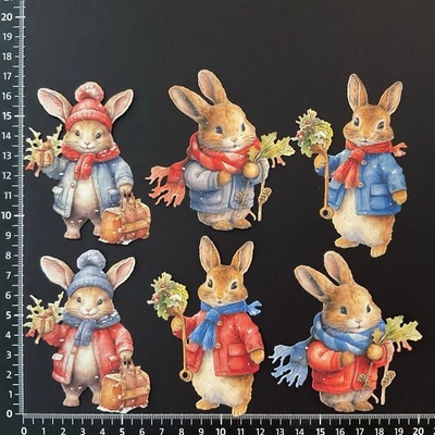 TWO RED ROBINS Christmas Tales Characters, Bunny’s, Die Cuts, Embellishments