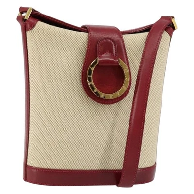 TIFFANY & Co. Подлинная наплечная сумка холщовая бежевая золотистая 146483 - Изображение 1 из 4