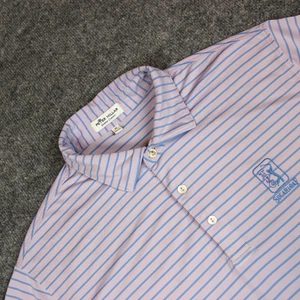 Peter Millar Summer Comfort Polo Shirt Men's Medium Purple Golf TPC Sugarloaf - Picture 1 of 11