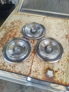 1965 Ford Thunderbird 15 Inch Hubcaps (3) - Picture 1 of 5