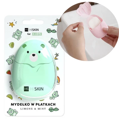 HISKIN KINDERSEIFE IN FLOCKEN MAUSMINZE / SEIFE IN FLOCKEN LIMONE - Bild 1 von 4