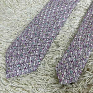 Emilio Pucci Necktie Multicolor Pink All Over Print Silk Made in Italy - Picture 1 of 20