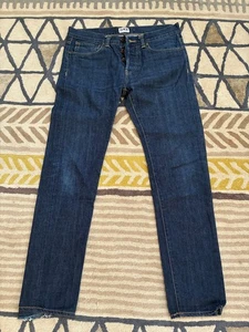 Pantalones de mezclilla japoneses ajustados azules Edwin ED80 para hombre W33 L30,5 LEER POR FAVOR - Imagen 1 de 6