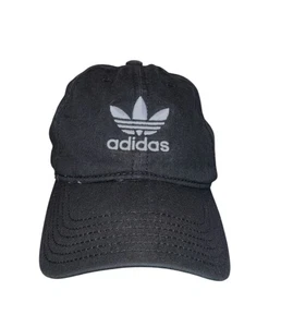 ADIDAS WOMEN'S HAT ADJUSTABLE STRAPBACK BASEBALL TREFOIL BLACK OUTDOOR SPORTS - Picture 1 of 8