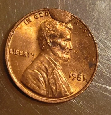 1981 Lincoln Memorial One Cent US Coin No MM 1¢ Penny w Errors - Image 1 of 4
