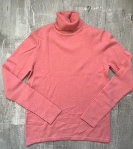 Orvis Sweater Women Size XS Pure Cashmere Pink Turtleneck Lightweight - Picture 1 of 5