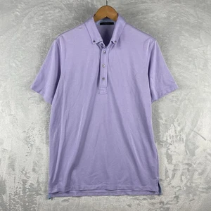 Greyson Polo Camicia Uomo Media Viola Golf Manica Corta Logo Lupo - Foto 1 di 6