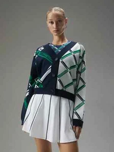 J Lindeberg Damen NK Strickjacke GWKW07499 grün marine XS Small Medium NEU - Bild 1 von 13