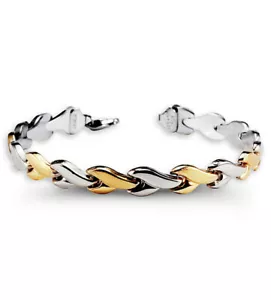 Bracciale in oro giallo 10 kt .925 e argento sterling - sg1 - Foto 1 di 2