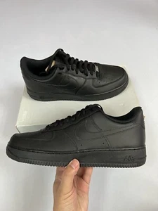 Nike Air Force 1 '07 low Triple Black Casual Sneaker 315122-001 Men's Size 12 - Picture 1 of 5