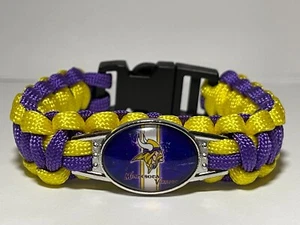 Pulsera Paracord Minnesota Vikings NFL NUEVA - Imagen 1 de 2
